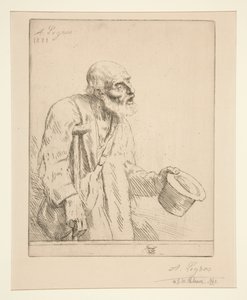 Beggar with Crutches by Alphonse Legros