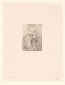 Breton Woman with Headscarf by Alphonse Legros