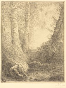 Burning the Grasses by Alphonse Legros