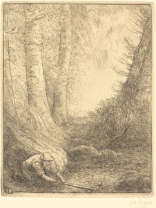 Burning the Grasses by Alphonse Legros