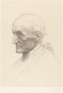 Cardinal Manning, 2nd Plate by Alphonse Legros