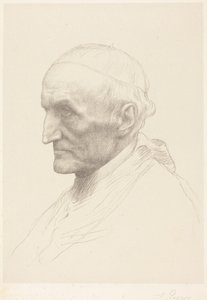 Cardinal Manning, 2nd Plate by Alphonse Legros