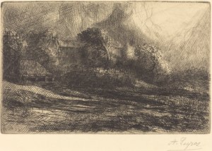 Chailli Seen in a Storm by Alphonse Legros
