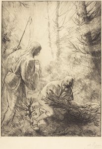 Death and the Woodcutter, 2nd plate by Alphonse Legros