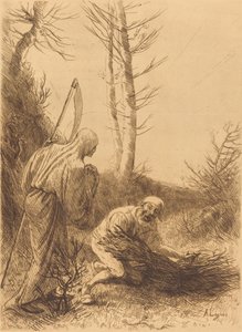 Death and the Woodcutter, 2nd plate Le mort et le bucheron