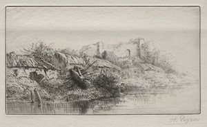 Deserted Village by Alphonse Legros