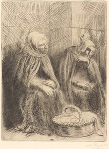 Egg-sellers, 1st plate by Alphonse Legros