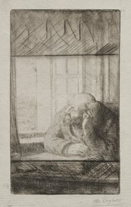Evening at the Window by Alphonse Legros