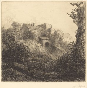 Farm on a Hill by Alphonse Legros