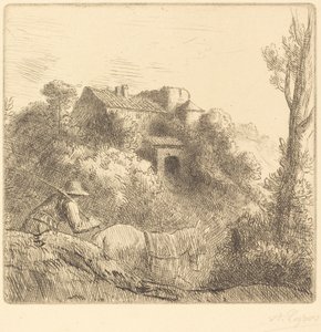 Farm on a Hill by Alphonse Legros