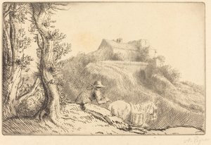 Farm on a Hill by Alphonse Legros
