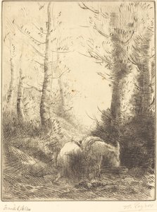 Farmer and His Donkey by Alphonse Legros