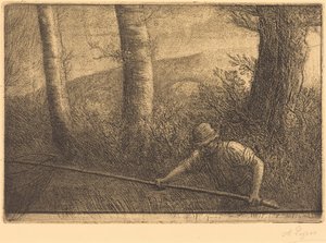 Fisherman with a Hoop-net by Alphonse Legros