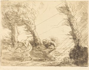 Harvesters Surprised by the Storm by Alphonse Legros