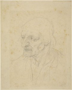 Head of Old Man by Alphonse Legros