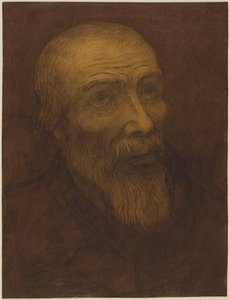 Head of a Bald Man with a Beard by Alphonse Legros