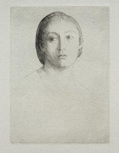 Head of a Young Girl by Alphonse Legros