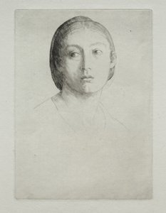 Head of a Young Girl by Alphonse Legros