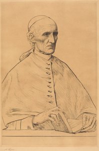 His Eminence Cardinal Manning, 1st plate by Alphonse Legros