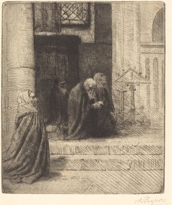 Interior of a Church by Alphonse Legros