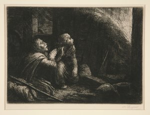 The Fire by Alphonse Legros