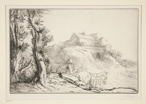The Farm on the Hill by Alphonse Legros