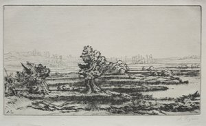 Landscape by Alphonse Legros