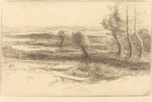 Landscape by Alphonse Legros