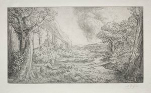 Landscape by Alphonse Legros