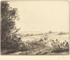 Landscape: Road to Horville by Alphonse Legros