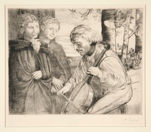 The Viol Player by Alphonse Legros