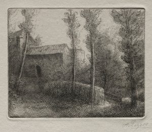 Le Pont du Moulin by Alphonse Legros
