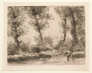 The Banks of the Liane by Alphonse Legros