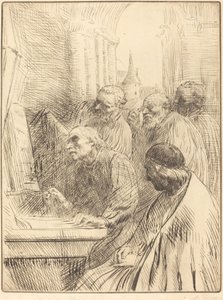 Monks at Church by Alphonse Legros