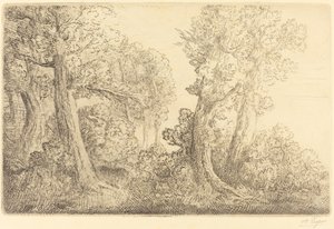 Near the Woods, Veronne by Alphonse Legros