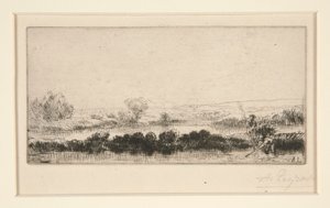 Countryside of Tourbieres: In the Marshes by Alphonse Legros