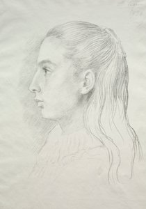 Portrait of Mlle. Nora E. Legros, 1896 by Alphonse Legros