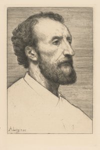 Portrait of Jules Dalou by Alphonse Legros