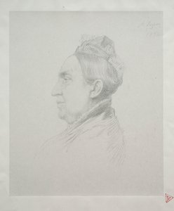 Portrait of Madame Kemp in Profile by Alphonse Legros
