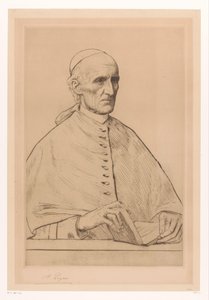 Portrait of Cardinal Henry Eduard Manning, Archbishop of Westminster by Alphonse Legros