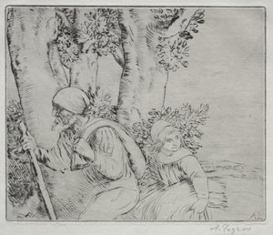 Return from the Field (2nd Plate) by Alphonse Legros