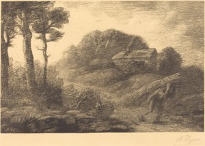Return of the Fagot-gatherer (2nd plate) by Alphonse Legros