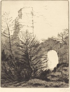 Ruins of a Monastery by Alphonse Legros