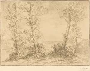 Salmon Fisher by Alphonse Legros