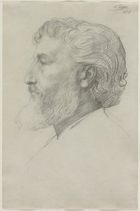 Sir Frederick Leighton, 1878 by Alphonse Legros