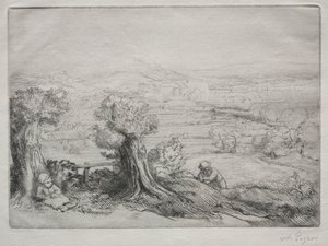 Souvenir of a Valley in Burgundy by Alphonse Legros