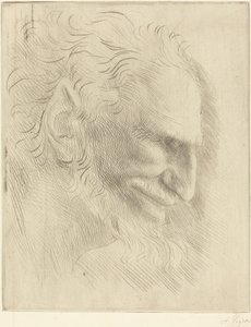 Study for the Head of a Man by Alphonse Legros