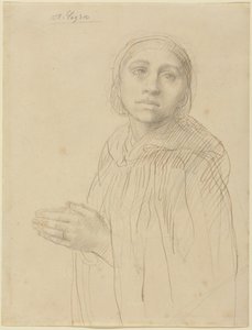 Study of Woman Praying by Alphonse Legros