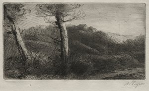 Sunset by Alphonse Legros