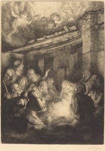 The Adoration of the Shepherds by Alphonse Legros
